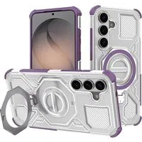 Custodia per Samsung Galaxy S26 S942, Techsuit, Carbon Shield Pro, Viola — 3