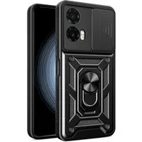 Custodia per Motorola Moto G35, Techsuit, CamShield, Nera — 3