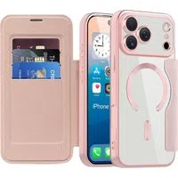 Custodia MagSafe per Apple iPhone 17 Pro, Techsuit, SmartMag Book, Rosa — 3