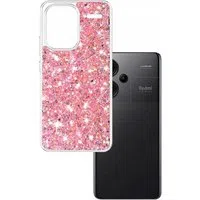 Custodia per Xiaomi Redmi Note 13 Pro+, Techsuit, Sparkly Glitter, Rosa — 3