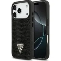 Custodia per Apple iPhone 17 Pro, Guess, Logo Triangolo di Strass, Nera — 3