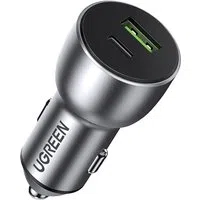 Caricabatterie da auto UGREEN CD213, 36W, 3A, 1 x USB-A - 1 x USB-C, grigio — 3