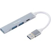 Hub USB Techsuit H19 PolarisBridge, 4in1, Grigio Bianco — 3