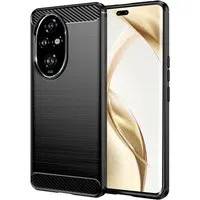 Custodia per Honor 200 Pro, Techsuit, Carbonio, Nera — 3