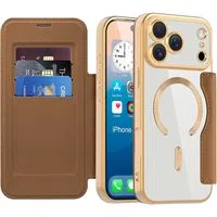 Custodia MagSafe per Apple iPhone 17 Pro Max, Techsuit, SmartMag Book, Marrone — 3
