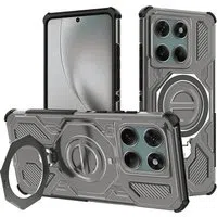 Custodia per Motorola Edge 60 Pro, Techsuit, Carbon Shield Pro, Fumo — 3