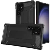 Custodia per Samsung Galaxy S23 Ultra S918, Techsuit, Hybrid Armor, Nera — 3