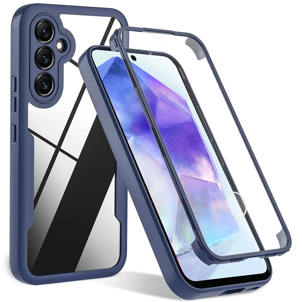 Techsuit Custodia per Samsung Galaxy A55 5G A556, Techsuit, ColorVerse 360, Blu