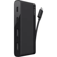 Hub USB-C Belkin Mini, 2 x USB-A 3.1 - 2 x USB-C, Nero F4U090btBLK — 3