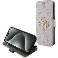 Custodia per Apple iPhone 15 Pro, Guess, 4G Book, Rosa — 3