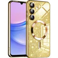 Custodia MagSafe per Samsung Galaxy A15 5G A156 / A15 A155, Techsuit, Luxury Glitter, Dorata — 3