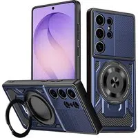 Custodia per Samsung Galaxy S26 Ultra S948, Techsuit, RuggedCam, Blu — 3