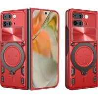 Custodia per Google Pixel 9 Pro Fold, Techsuit, CamGuard Pro, Rossa — 3