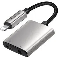 Adattatore Audio Lightning - Lightning / 3.5mm McDodo CA-5540 Wales, Grigio — 3