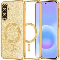 Custodia MagSafe per Samsung Galaxy A57 5G, Techsuit, Luxury Glitter, Dorata — 3