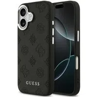 Custodia MagSafe per Apple iPhone 17, Guess, Peony Hot Stamp Script, Nera — 3
