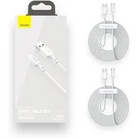 Cavo Dati e Ricarica USB-A - USB-C Baseus, 40W, 1.5m, Set 2 pezzi, Bianco TZCATZJ-02 — 3