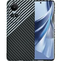 Custodia per Oppo Reno10 / Reno10 Pro, Techsuit, Carbonite FiberShell, Nero Grigio — 3