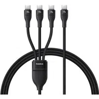 Cavo di Ricarica USB-C - 3 x USB-C Baseus Flash Series III 3in1, 100W, 1.5m, Nero P10377503111-00 — 3