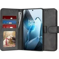 Custodia per OnePlus 13, Techsuit, Diary Book, Nera — 3
