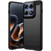 Custodia per Motorola Edge 70 Pro, Techsuit, Carbonio, Nera — 3
