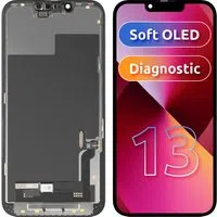 Display con Touchscreen MP compatibile con Apple iPhone 13, con Cornice, Versione Soft OLED FHD Diagnostic, Nero — 3