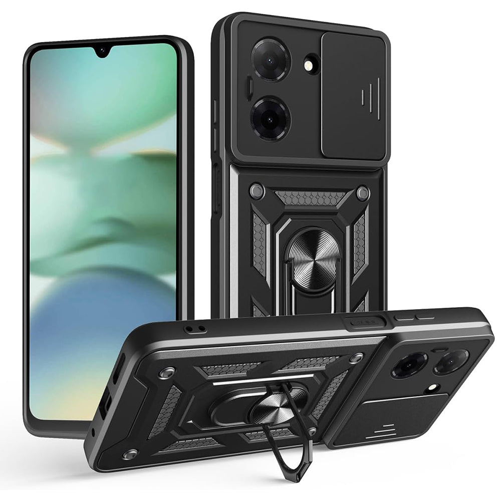 Custodia per Xiaomi Redmi A5 4G (Standard), Techsuit, CamShield, Nera