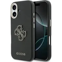 Custodia per Apple iPhone 17, Guess, Resin Logo, Nera — 3