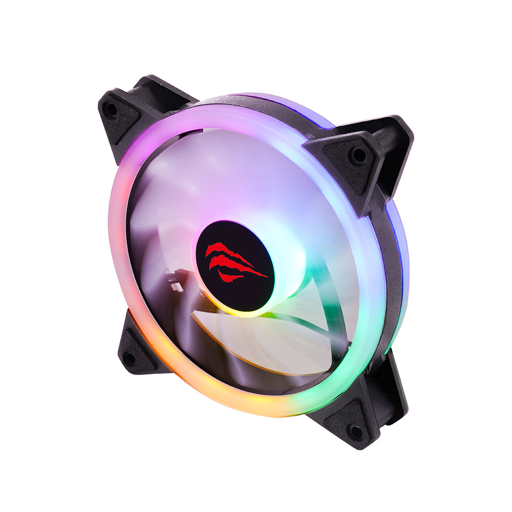 Ventilatore HAVIT F2089, RGB, 1200RPM, 35dB, 1.32W, Nero