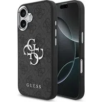 Custodia per Apple iPhone 17, Guess, Big 4G Logo Classic, Nera Argentata — 3