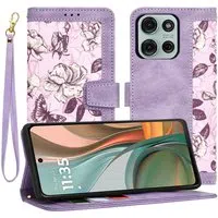Custodia per Motorola Moto G75, Techsuit, FlipCraft, Viola — 3