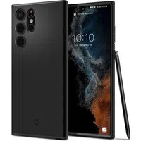 Custodia per Samsung Galaxy S22 Ultra 5G S908, Spigen, Thin Fit, Nero ACS03911 — 3