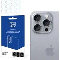 Pellicola protettiva per fotocamera posteriore 3MK Protection per Apple iPhone 16 Pro Max, Vetro Flessibile, Set da 4 pezzi, Trasparente — 3