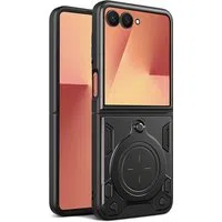 Custodia per Samsung Galaxy Z Flip7 F766, Techsuit, CamGuard Pro, Nera — 3