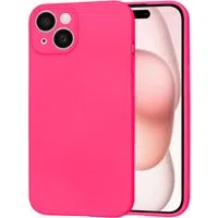 Custodia per Apple iPhone 15, Techsuit, SoftFlex, Rosa Scuro — 3