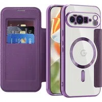 Custodia MagSafe per Google Pixel 10 Pro XL, Techsuit, SmartMag Book, Viola — 3