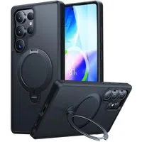 Custodia MagSafe per Samsung Galaxy S25 Ultra S938, Torras, Ostand Spin, Nera — 3
