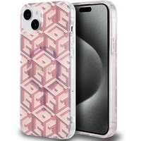 Custodia MagSafe per Apple iPhone 15 Plus, Guess, IML Gcube, Rosa