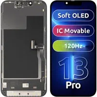 Display con Touchscreen MP compatibile con Apple iPhone 13 Pro, con Cornice, Versione Soft OLED FHD 120Hz IC Movable, Nero — 3