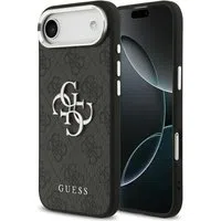 Custodia per Apple iPhone 17 Air, Guess, Big 4G Logo Classic, Nera Argentata — 3