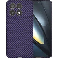 Custodia per Xiaomi Poco F6 Pro, Techsuit, Carbonite FiberShell, Viola — 3