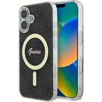 Custodia MagSafe per Apple iPhone 16, Guess, IML 4G, Nera — 3