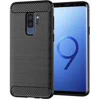 Custodia per Samsung Galaxy S9+ G965, Techsuit, Carbonio, Nera — 3