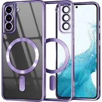 Custodia MagSafe per Samsung Galaxy S22 5G S901, Techsuit, Luxury Crystal, Viola Chiaro — 3