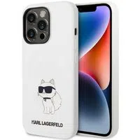 Custodia MagSafe per Apple iPhone 14 Pro, Karl Lagerfeld, Silicone Choupette, Bianca — 3