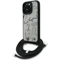 Custodia MagSafe per Apple iPhone 16 Pro Max, Karl Lagerfeld, Saffiano Crossbody, Grigio — 3