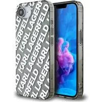 Custodia per Apple iPhone 17e / 16e, Karl Lagerfeld, IML Luxury Silver Fullover Logo, Argento — 3