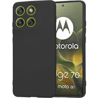 Custodia per Motorola Edge 70, Techsuit, SoftFlex, Nera — 3