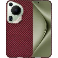 Custodia per Huawei Pura 70 Ultra, Techsuit, Carbonite FiberShell, Rossa — 3