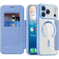 Custodia MagSafe per Apple iPhone 17 Pro, Techsuit, SmartMag Book, Blu — 3
